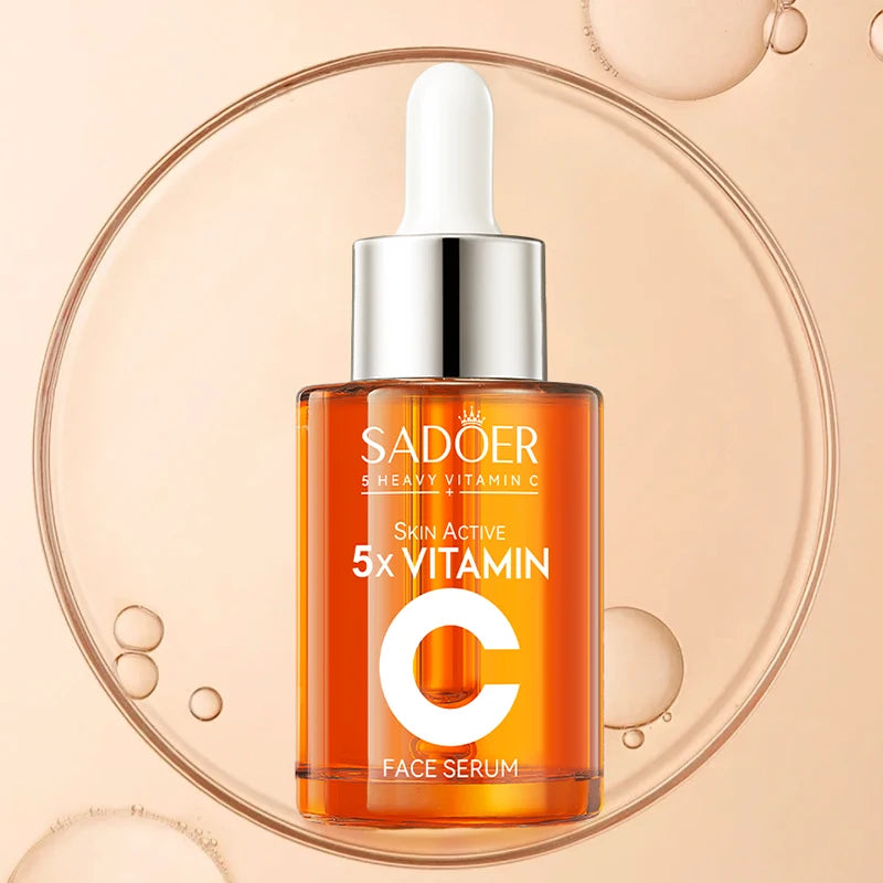 SADOER Vitamin C Whitening Face Serum for Facial Moisturizing Anti Wrinkles Anti-aging Facial Essence Skin Care Products