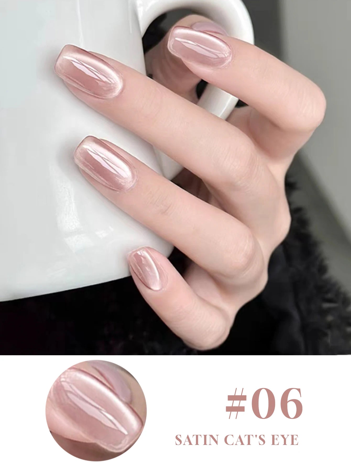 10PCS Romantic Pop Cat Eye Gel Nail Polish Popular White High Density Magnetic Powder Mirror Glass Bead Nail Gel Beauty Supplies