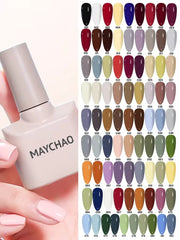MAYCHAO 12ml Gel Nail Polish Set Professional Salon Nail Art Gels Varnish UV LED Semi Permanent Nail Lacquer Nail Supplies