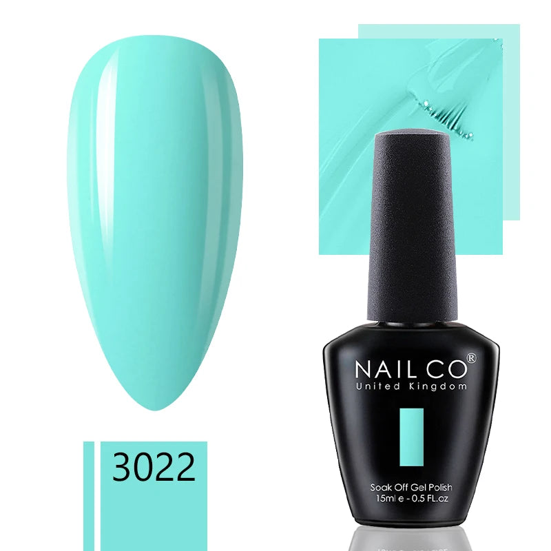 NAILCO 15ml Dark Gel Nail Polish Semi-permanent Varnish Hybrid UV Nails Art Glitter Colors Gel Polish Manicure Enamels For Nails