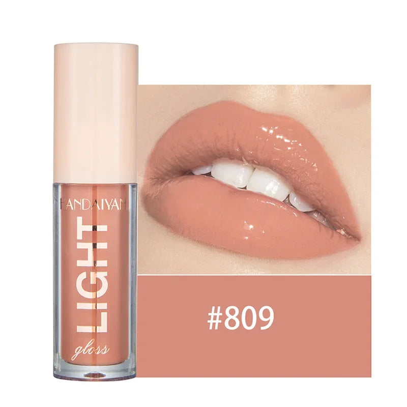 12 Colors Mirror Pearl Lip Gloss Long-lasting Moisturizing Shine Glitter Lip Glaze Waterproof Glass Liquid Lipstick Women Makeup
