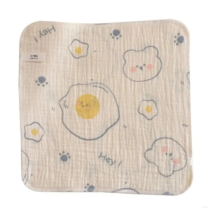 Baby Washcloth with 4-layer Baby Towel Reusable Baby Cotton Square Face Shower Bath Towel Soft Baby Wiping Bathing Feed