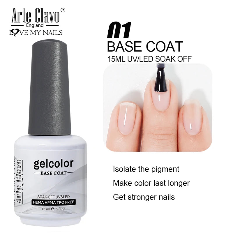 Arte Clavo 15ML Red Brown Color Gel Nail Polish Autumn Winter Nail Art Gel Nail Supplies Semi Permanent Soak Off UV Gel Varnish