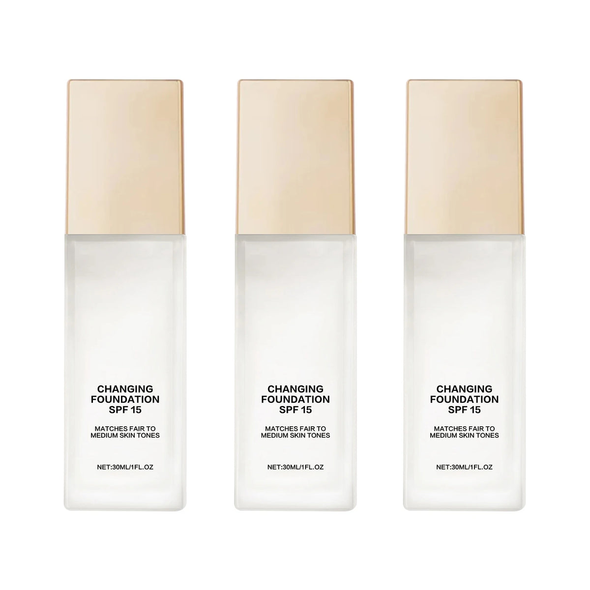 Hydrating Color-Adjusting Foundation SPF 15 30ml - Natural Coverage for Fair to Medium Skin, Lightweight with Hyaluronic Acid.