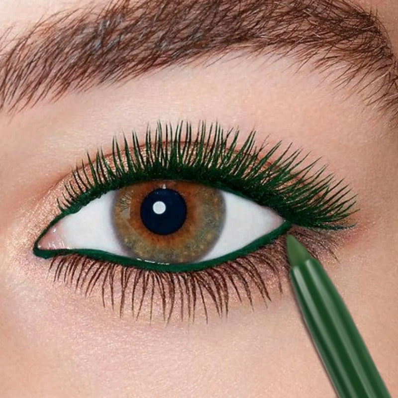 Green Eyeliner Pencil - Waterproof Eye Pen, Long-Lasting For Daily Makeup, Black And Brown, Eye Cosmetic