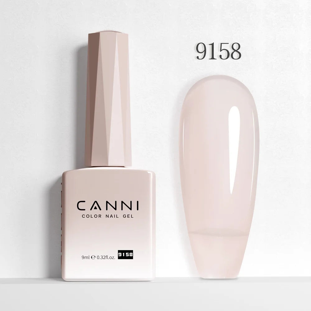 Canni Nail Gel Polish Jelly Nude Color HEMA FREE TPO FREE 9ml Transparent Semi Permanent Natural Nude French Nail Gel Lacquer