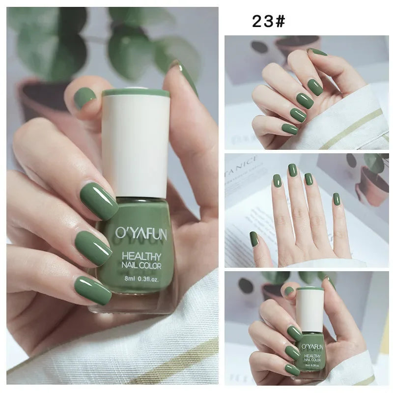 Matte Waterproof No-bake Nail Polish Nail Art Tearable Quick Dry Normal Without Lamp Nail Polish Glitter Sequins UV Varnish