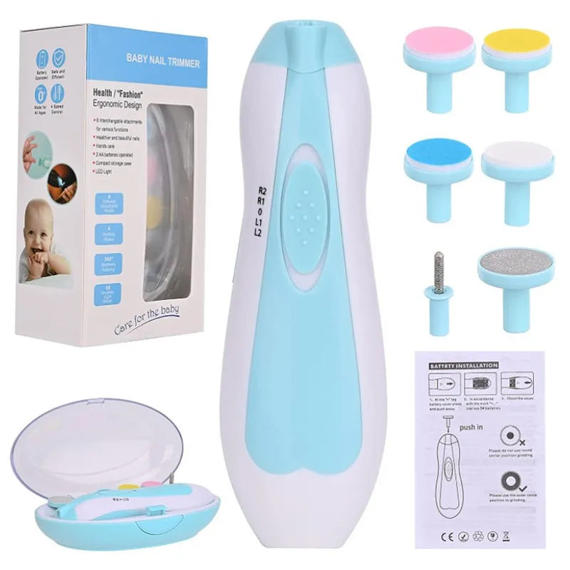 Multifunctional Electric Baby Nail Trimmer Baby Nail File Clippers Toes Fingernail Cutter Trimmer Manicure Tool Set Baby Care