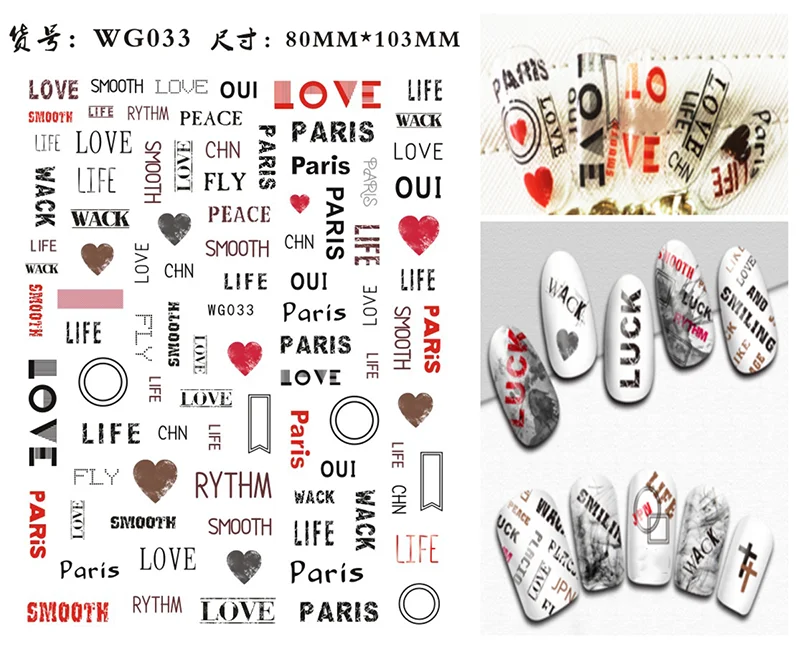 New Roman 26 English Alphabet Number 3D Self-adhesive Nail Art Decal Sticker Word Small Letter Nail Tattoos Decal Stickers