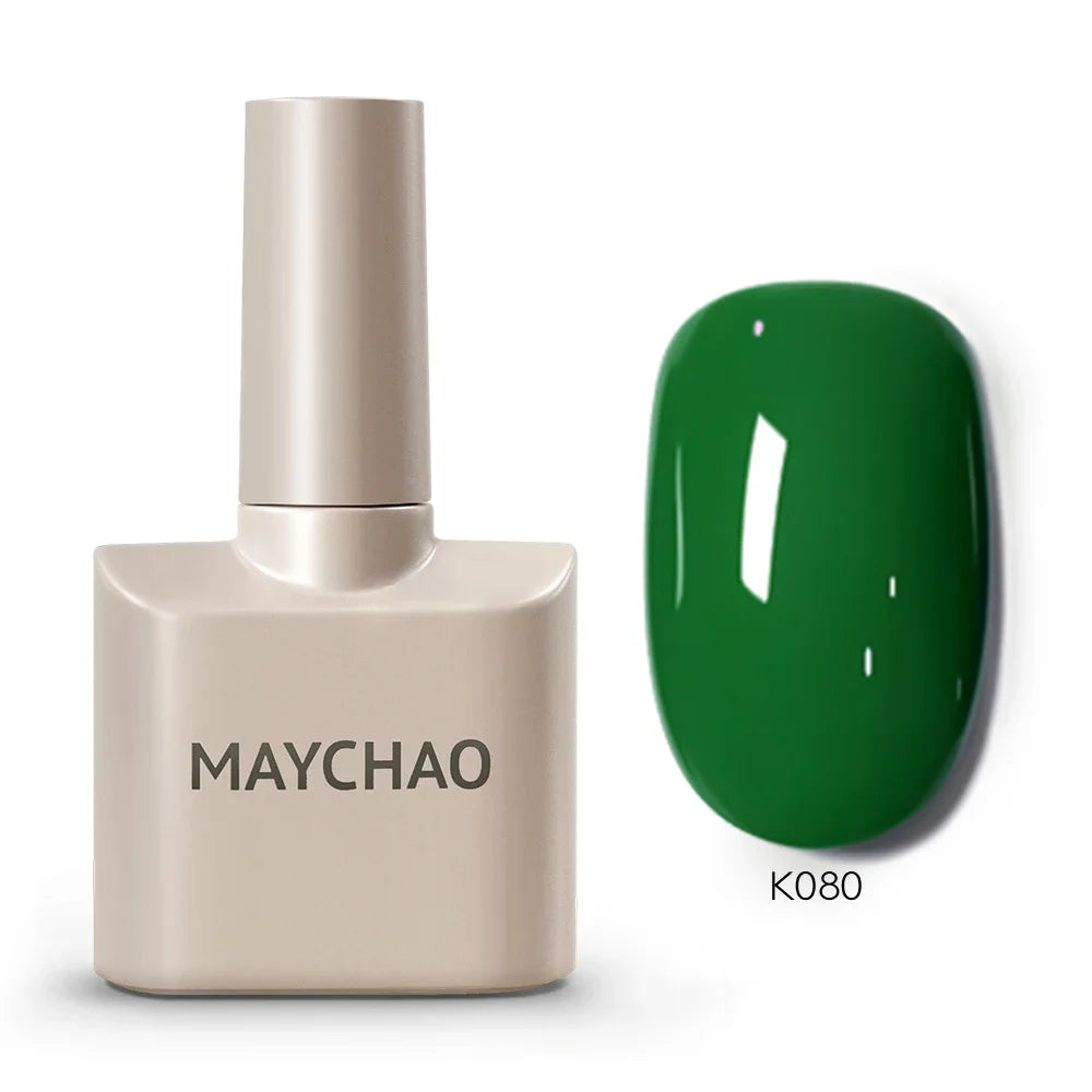 MAYCHAO Cherry Red Gel Nail Polish 12ml Glossy Semi Permanent Soak Off UV LED Frosted Gel Nails Base Painting Varnish
