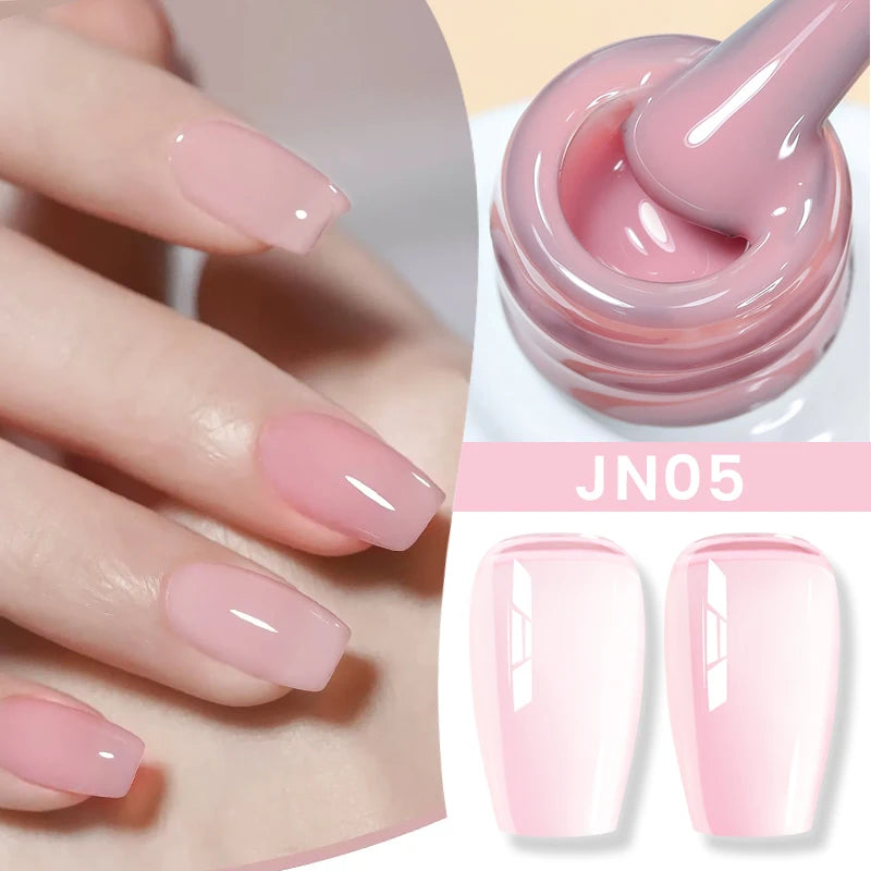BORN PRETTY 10ml Translucent Color Gel Polish Jelly Nude Autumn Jelly Amber Semi Permanent UV Gel Nail Art Soak Off Gel Varnish