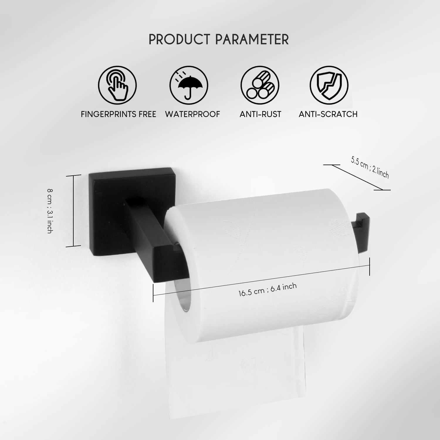 SARIHOSY Stainless Steel Toilet Paper Holder Bathroom Accessories Paper Roll Shelf Towel Rack