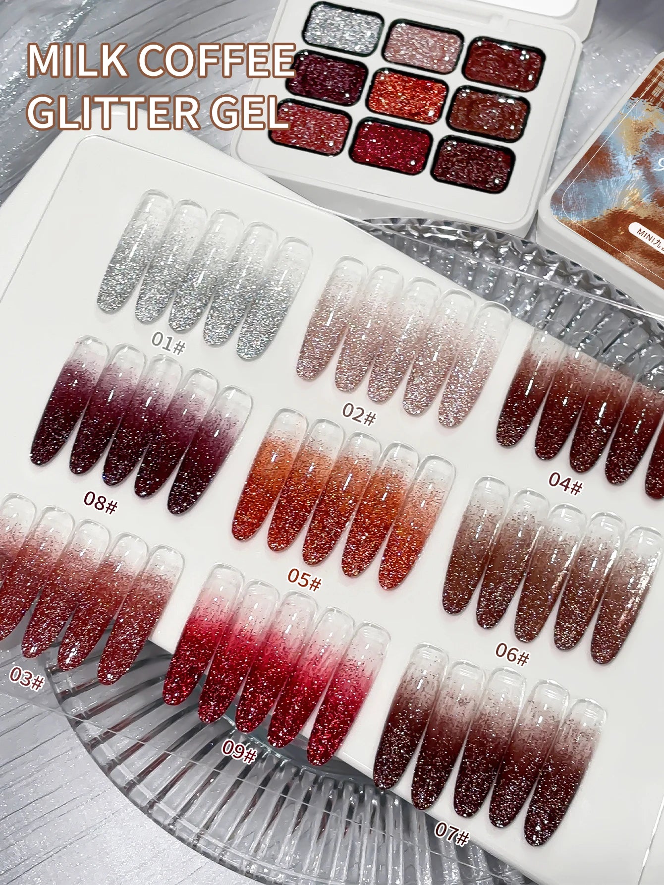 9 Colors Patting Glue Smudge Canned High Saturation Popular Semi-Solid Nail Polish Glue Nail Salon Special