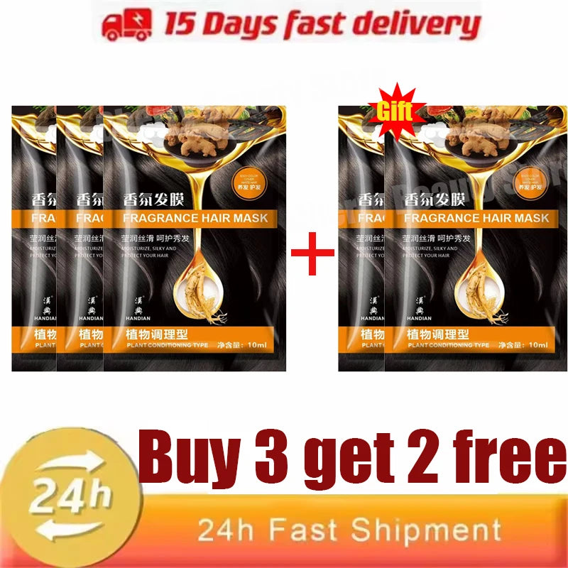Keratin Hair Mask Magical 5 Second Repair Damage Frizzy Soft Smooth Shiny Hair Deep Moisturize Hair Treat Repair Hair Care Mask