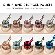 MAYCHAO 5 In 1 Cat Eye Gel Polish Magnetic Cat Nail Gel One-step Gel Polish Nail Art Varnish Multi-use Nail Polish UV LED Gel