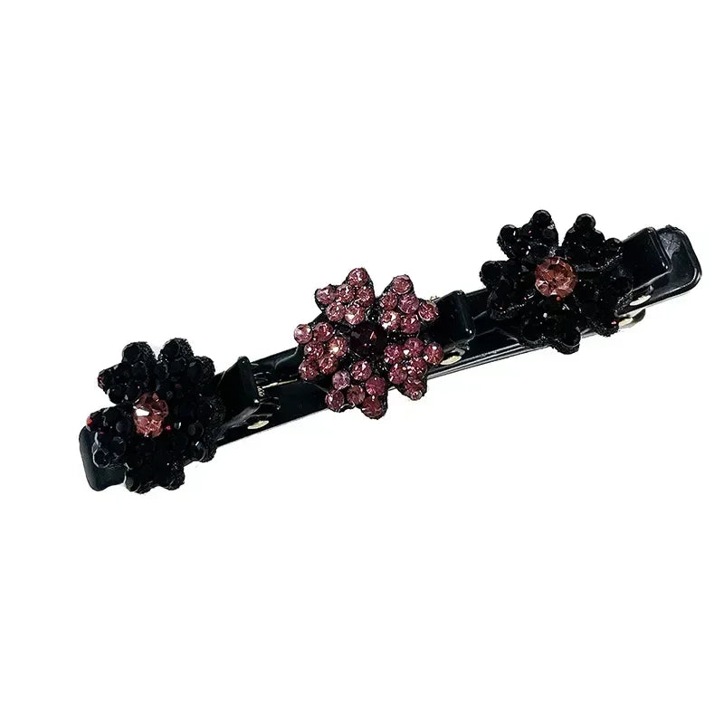 Double Layer Braided Hairpin Broken Hair Fixed Clip Women Girls Korean Fashion Hairpin Headband Hairpin Lazy Styling Accessories