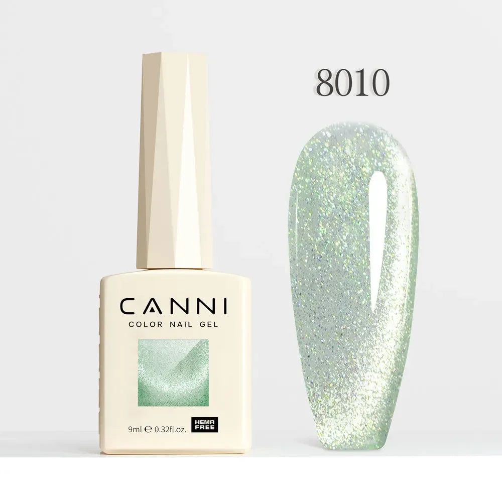 CANNI HEMA FREE TPO FREE 9ml Glitter Silver Cat Magnetic Gel Nail Polish Galaxy Diamond Full Coverage Pigmented Gel for Nail