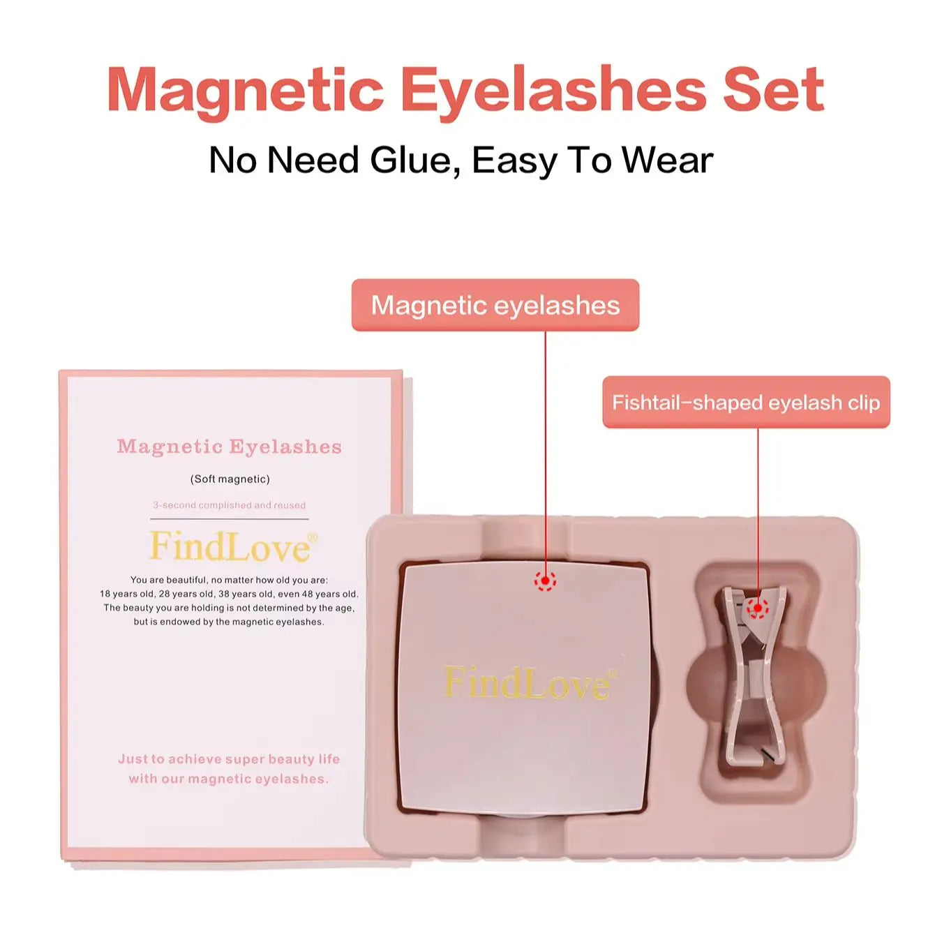 FindLove Soft Magnetic Lashes Rabbit Elf Magnetic Eyelash Extension Reusable Eyelashes Soft Magnetic False Eyelash Natural Lash