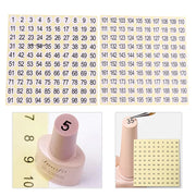15 Sheets Nail Polish Number Stickers 1-200 Gel Varnish Label for Glue Bottle Lipstick Nails Tip Display Manicure Tool
