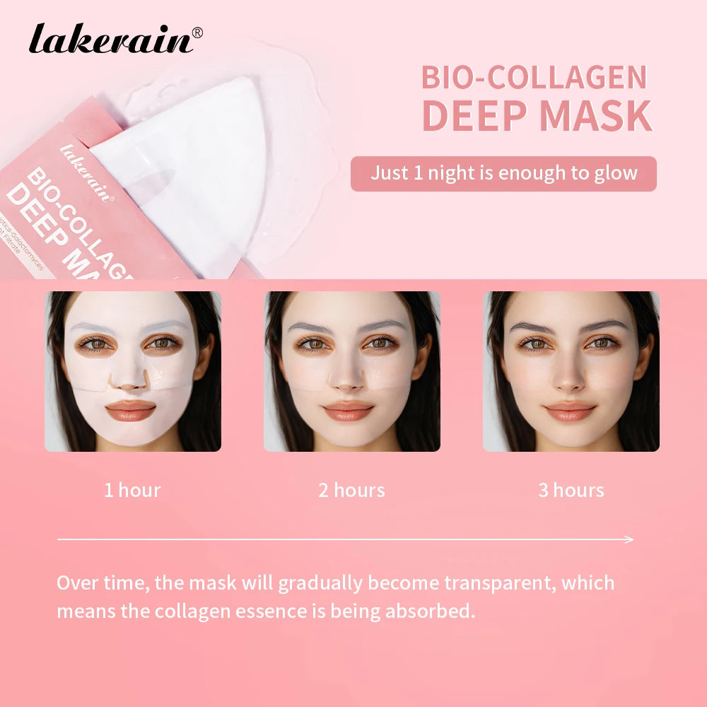 Bio-Collagen Deep Face Mask Shrink Pores Deep Hydrating Overnight Mask Moisturizing Refreshing Brightening Face Skin Care