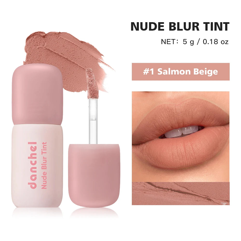 K‑Beauty Nude Blur Tint 15 Light Apricot 2‑in‑1 Lip & Cheek Stain Soft‑Focus Matte Long Lasting Waterproof Korean Lip Makeup