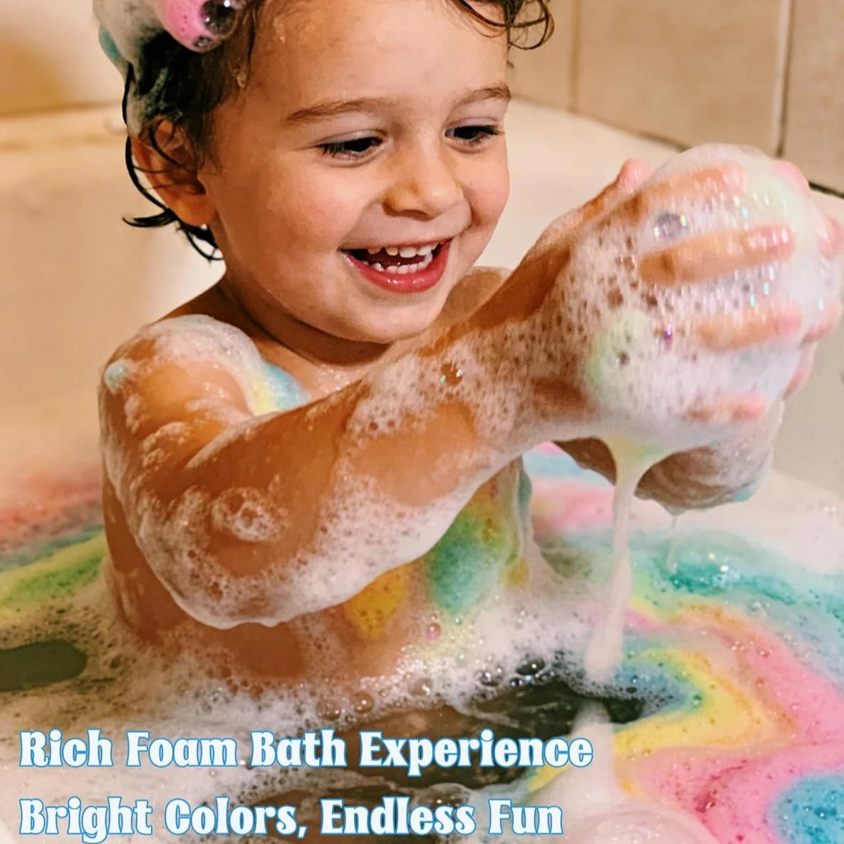 6-12PCS  Kids Bath Bombs Natural Mega Bubbles Surprise Ocean Toys Gift Set Skin Friendly Bathing Kit for Boys and Girls