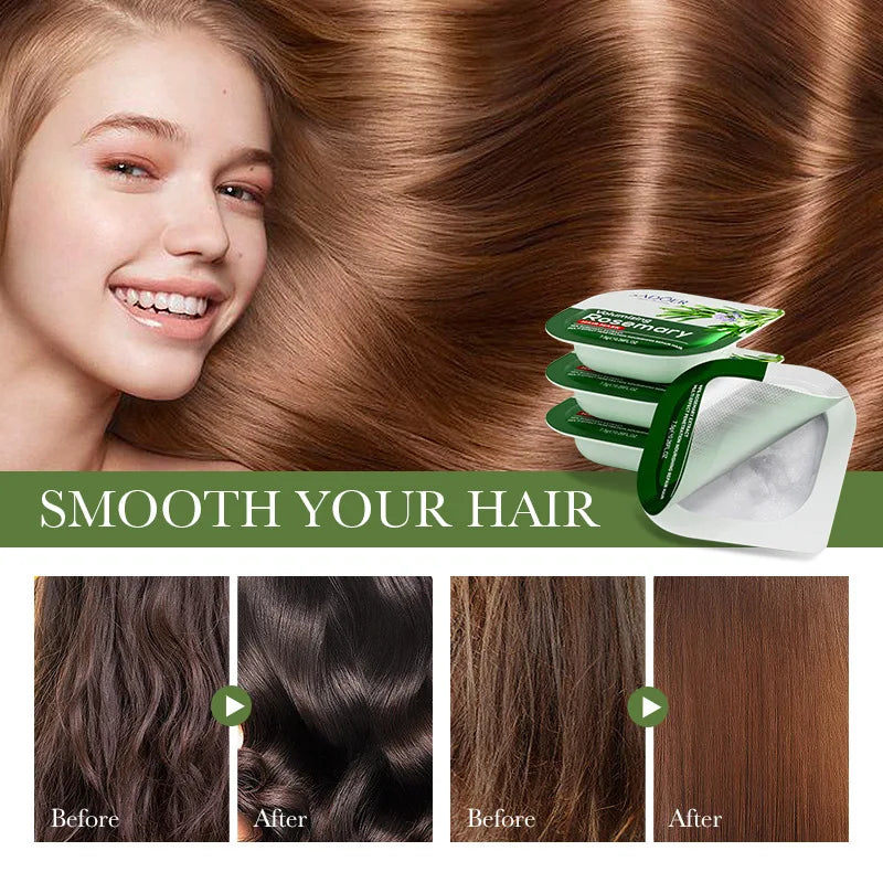 Rosemary Straightening Hair Mask Pro Repair Hair Frizz Anti-Split Ends Keratin Deep Treatment Soften Smooth Healthy Hair Care