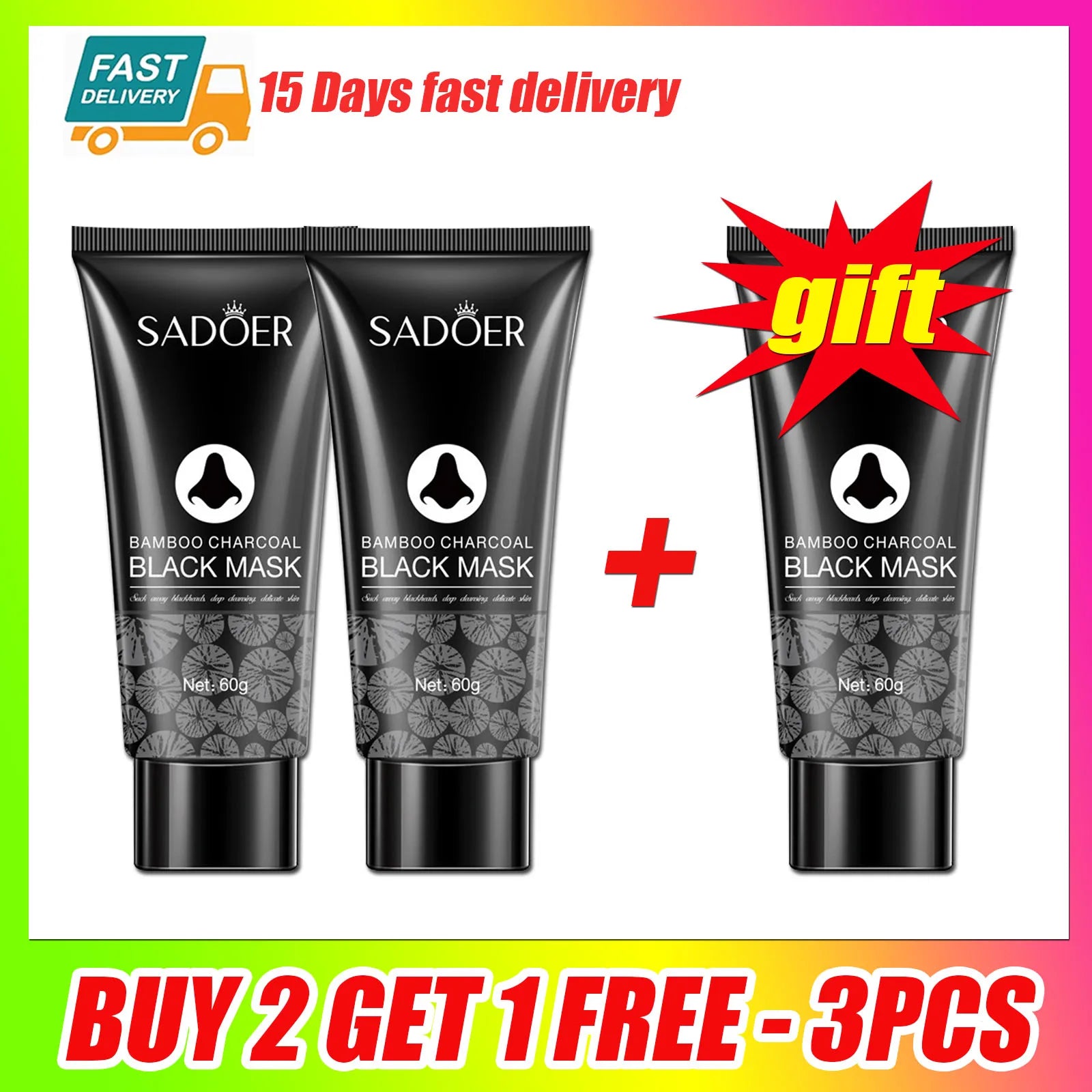1/3/5/10PCS Bamboo Charcoal Nose Blackhead Remover Mask Deep Cleansing Shrink Pore Mask Skin Care Nose Black Dots Pore Skin Care