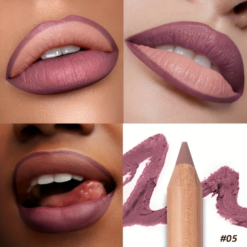 Matte Lip Liner- Long-Lasting, Easy to Color, Includes Sharpener - Perfect for a Flawless Finish! Pudaier Lip Contour 2.0