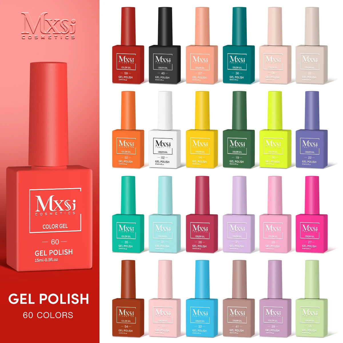 15ml French Gel Nail Polish 60 Colors Nail Supplies Vernis Semi Permanent Nail Art Manicure Soak Off LED UV Gel Nail Varnishes