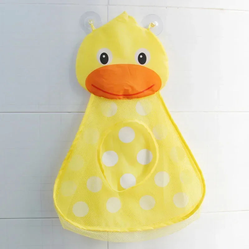 New Cute Animal Bath Toys Kids Baby Tidy Storage Suction Bathroom Bathtub Doll Hanging Bag Basket Mesh Storage Bag Water Toys