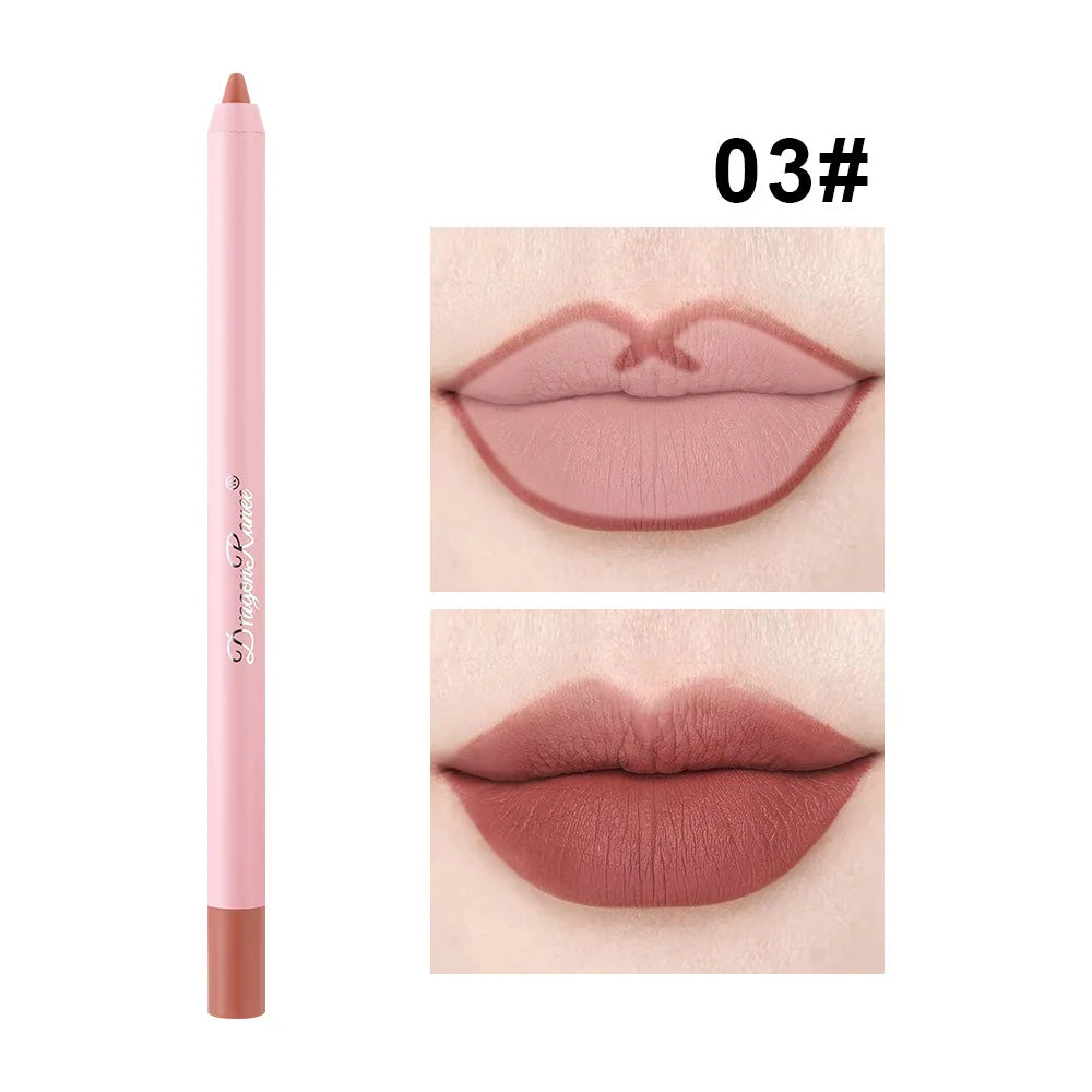 Waterproof Matte Lip Liner in Bean Paste Color, Lip Plumping Lipstick Pen, Non-Fading Lip Liner, Waterproof and Sweat-Proof Long-Lasting Matte Lip Liner, One-Second Plump Lip Lipstick Pen