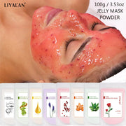 Rose Petal Face Jelly Mask Powder Skin Brightening Lighten Blackheads Remove Clean Pores Peel Off Mask SPA Facial Skin Care
