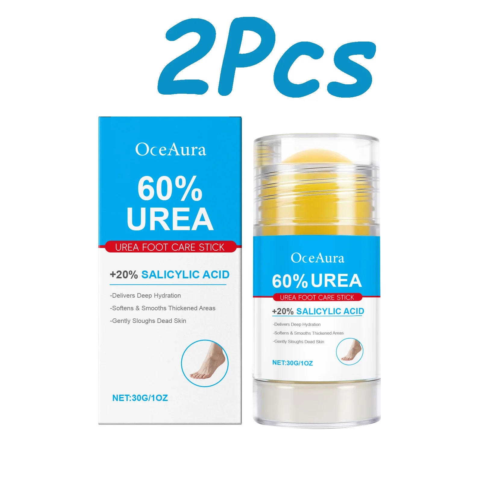 60% Urea Foot Cream Stick Moisturizing Exfoliating Soften Relieve Drying Cracked Heel Repair Deep Hydration Foot Skin Care