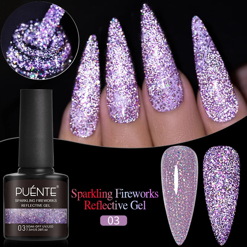 PUENTE 5ml Flower Fairy Gel Nail Polish Pink Blue Purple Natural Dried Flowers Gel For Nail Art Soak Off UV Varnish For Manicure