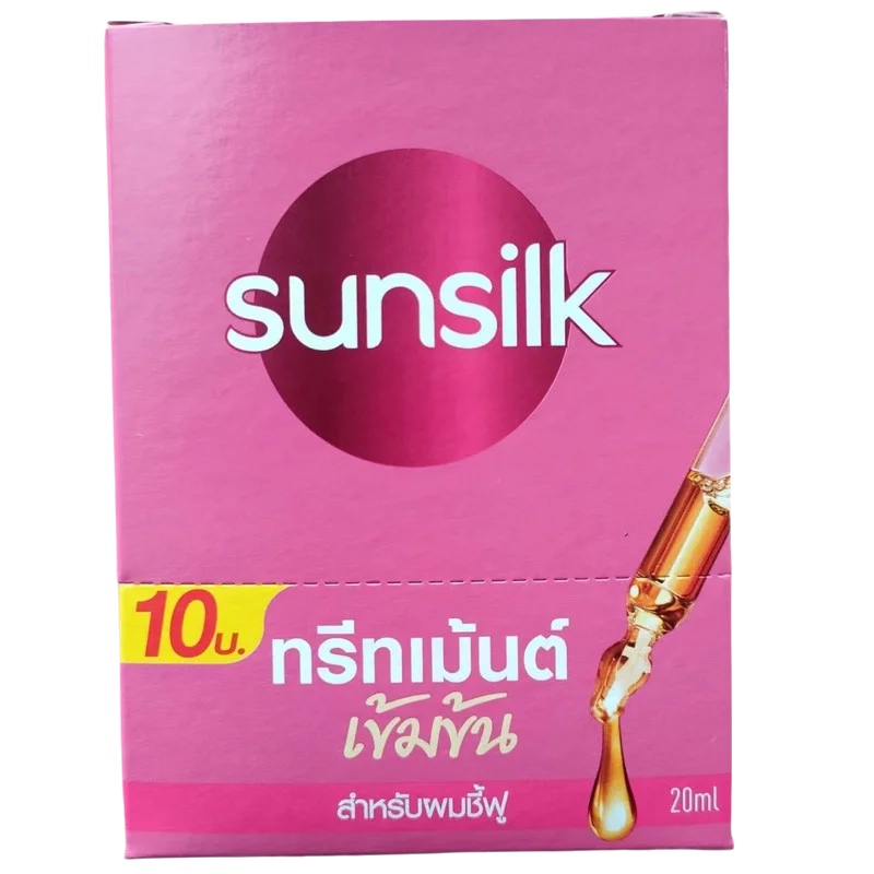Thai Sunsilk Hair Mask 10x20ml Sachets, Repairs & Smooths Damaged Frizzy Hair, Nourishing Leave-In Conditioner