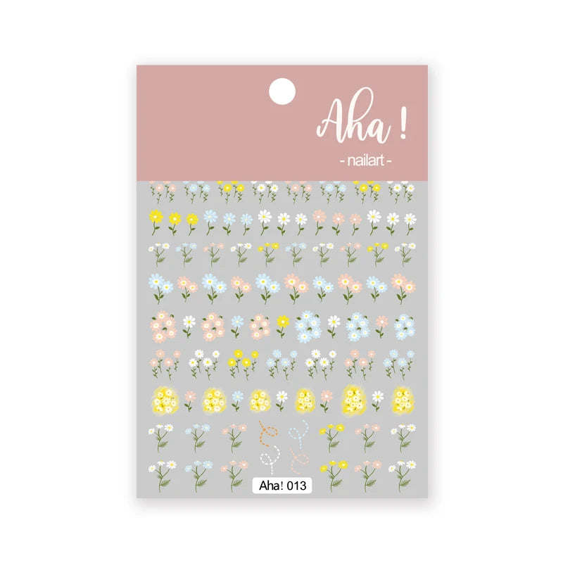 1pc Cute White Cloud Nail Stickers Ultra Thin Nail Art Stickers Self Adhesive Decals Star Moon/Flower/Clouds Kawaii Nail Decals