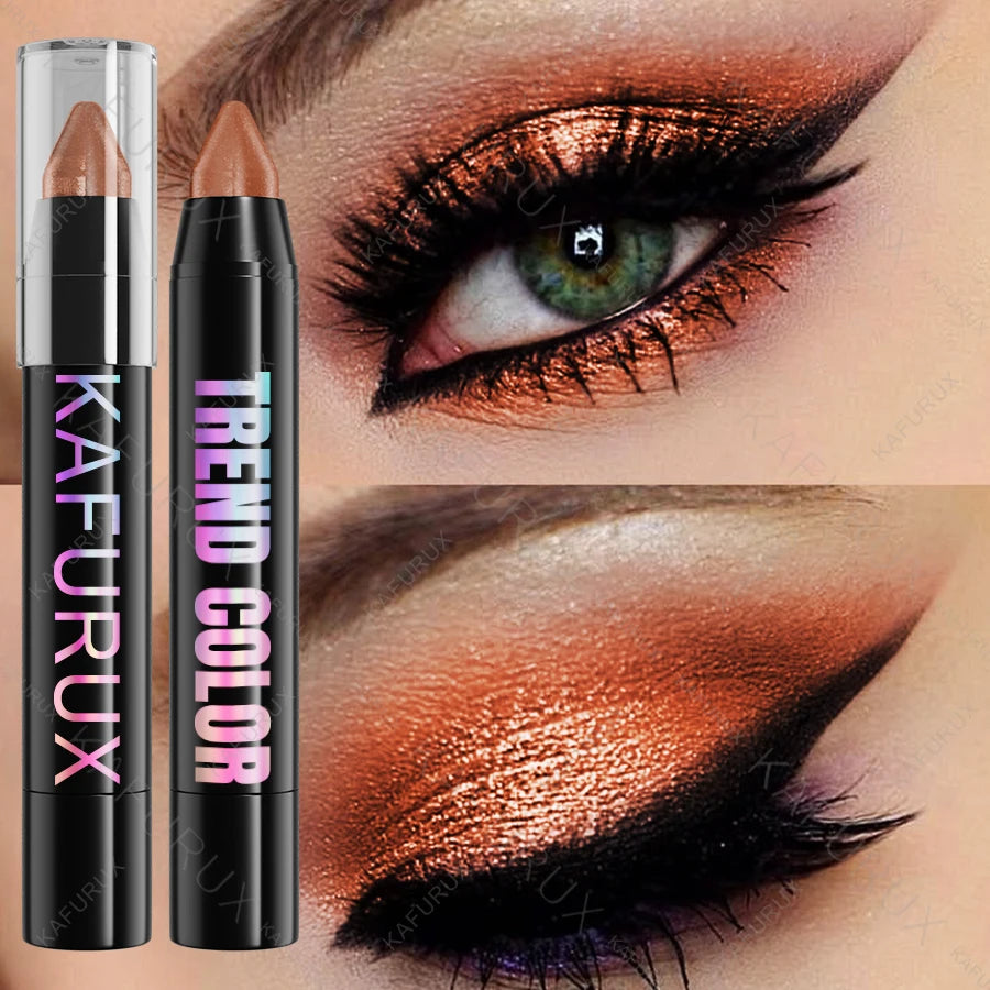 19 Colors Glitter Eye Shadow Pen Waterproof Metallic Matte Nude Eye Shadow Korean Makeup Gifts Purple Blue Brown Green Cosmetic