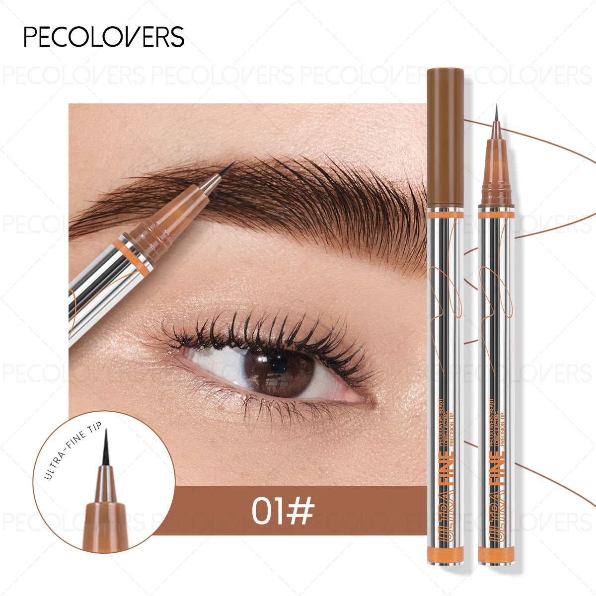 1PC Long-Lasting Waterproof Eyebrow Pencils - Precision Microblading Liquid Eyebrow Tattoo Pencils with Fine Tips for Sketching