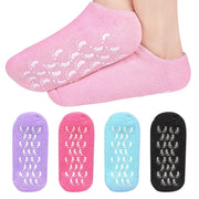 1 pair Reusable SPA Gel Socks Moisturizing Whitening Exfoliating Velvet Smooth Beauty Foot Care Silicone Socks Feet Care