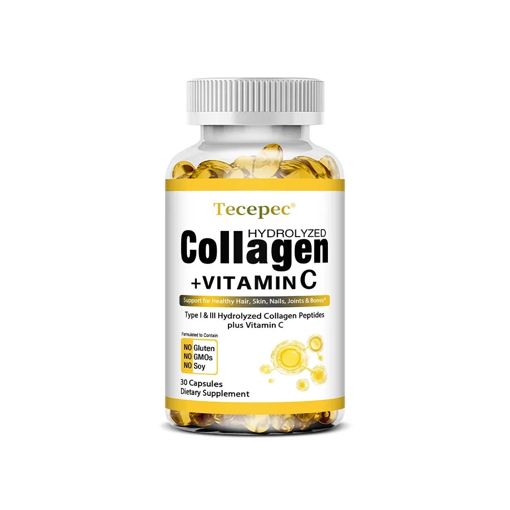 Super Collagen with Vitamin C and Biotin, Skin, Hair and Nails Supplement, Antioxidants, Anti-Aging,Collagen Booster