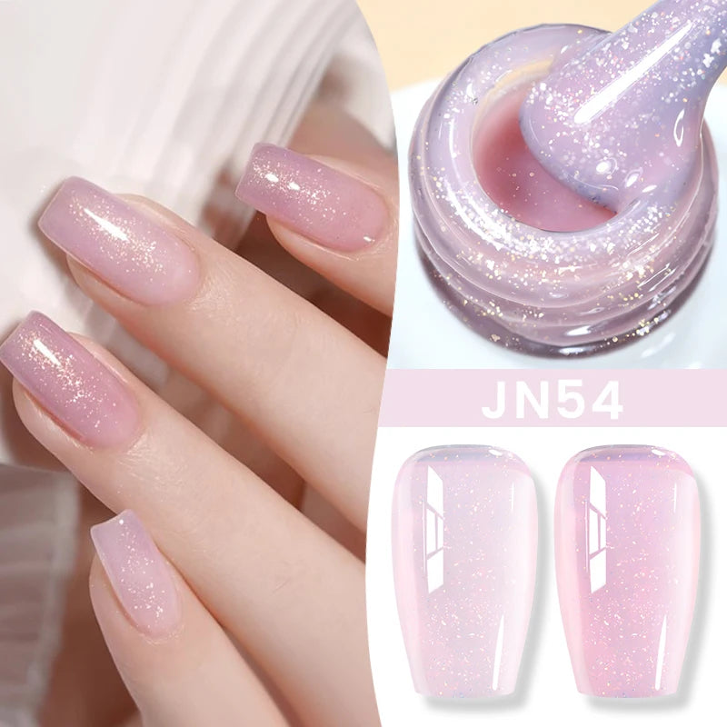 BORN PRETTY 10ml Translucent Color Gel Polish Jelly Nude Autumn Jelly Amber Semi Permanent UV Gel Nail Art Soak Off Gel Varnish