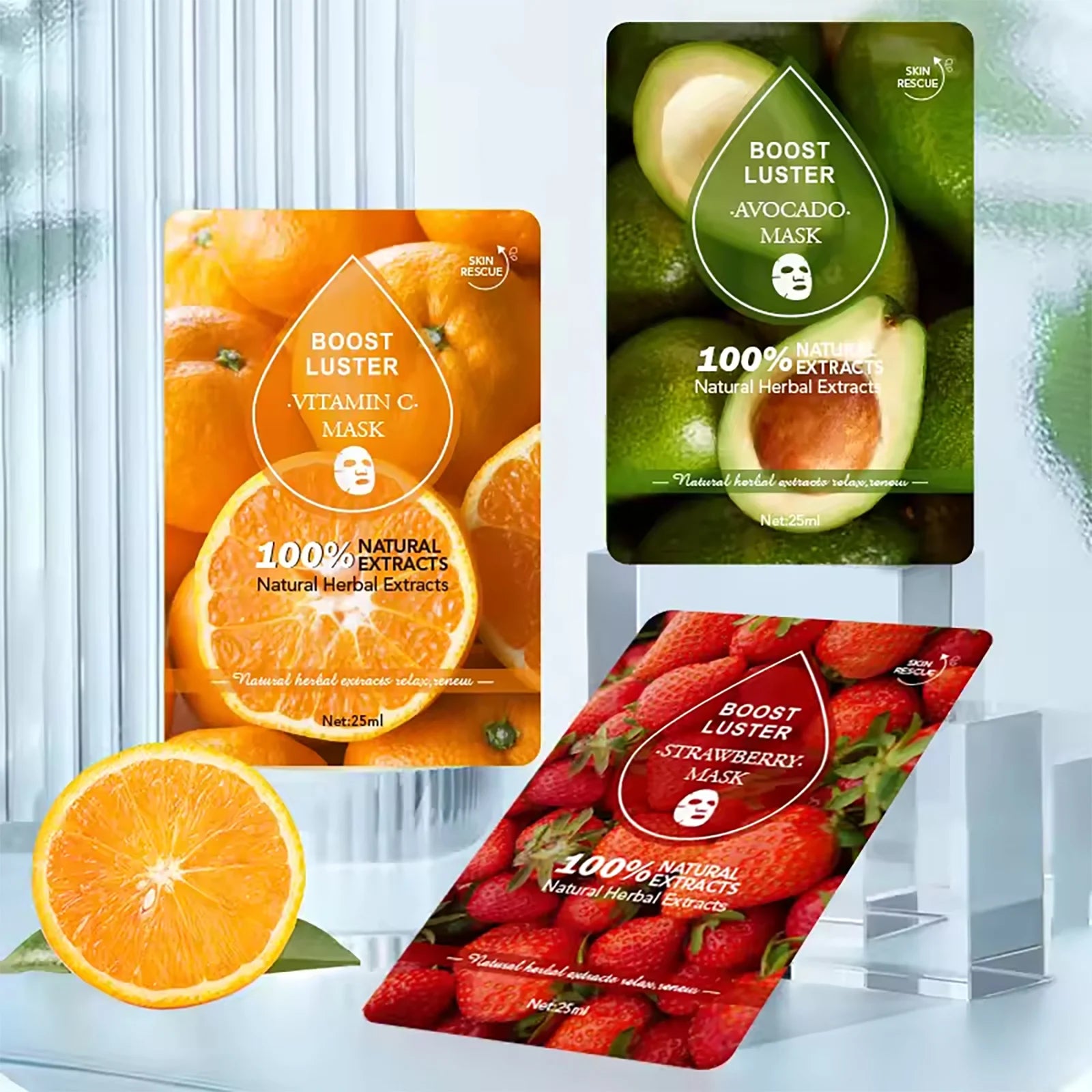 AILKE Whitening Moisturizing Hydration Facial Mask With Vitamin C, Hyaluronic Acid, Anti-wrinkle Face Skin Care Korean Cosmetics