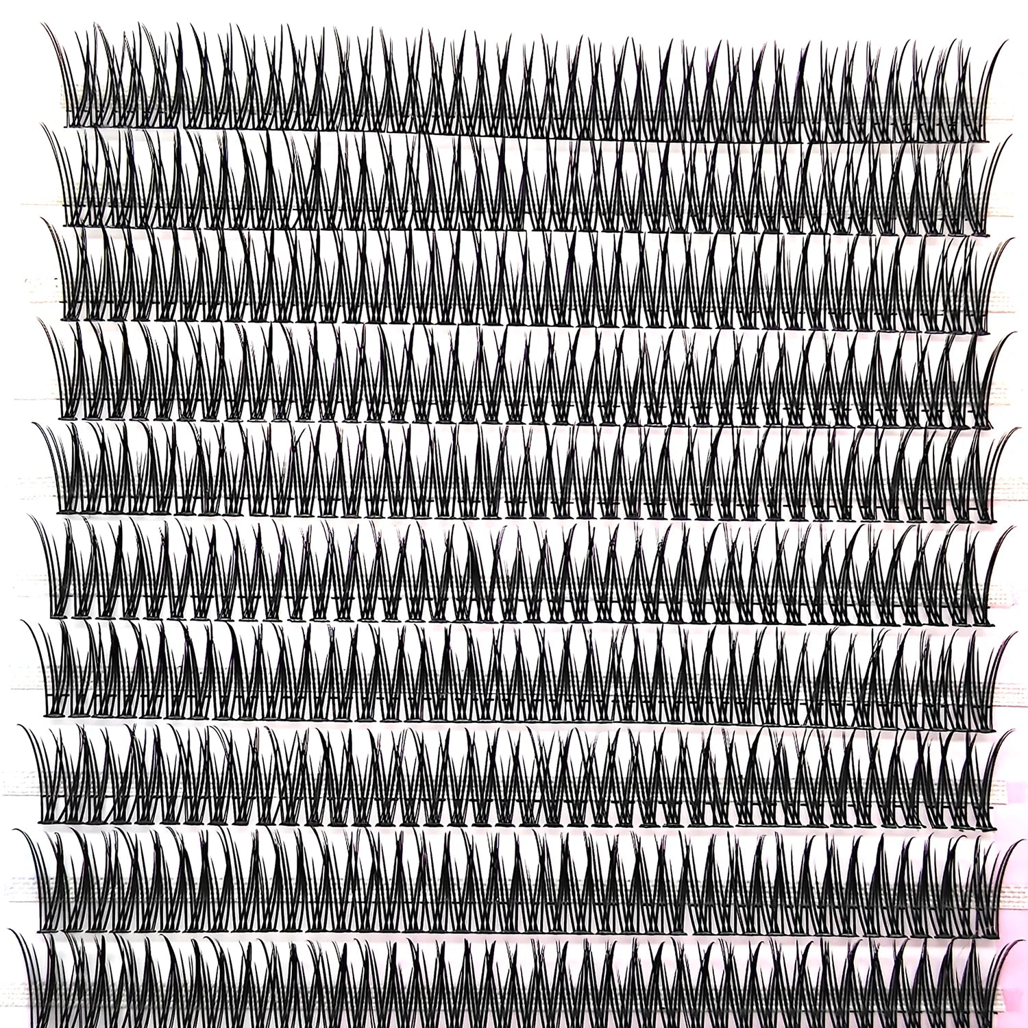 400PCS Natural Fan Eyelashes High Quality Fish Tail Silk False EyeLash C Curl Dovetail Fly Eyelash Extension Diy Lashes Makeup