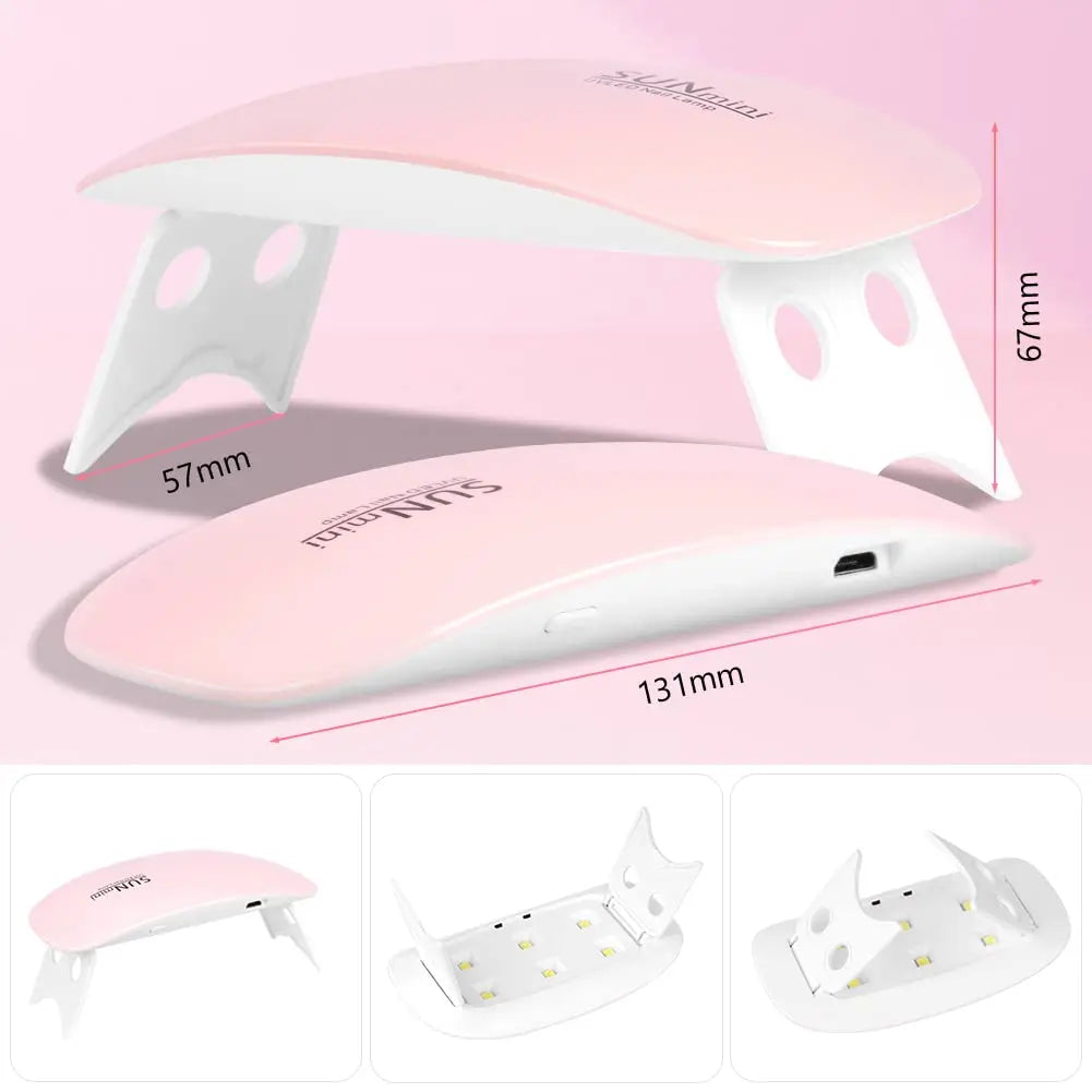 Nail Lamp Foldable 6W UV Led Lamp For Nails Machine UV Leds Gel Quick Drying Dryer Lamp Manicure Tool Professional Equipment