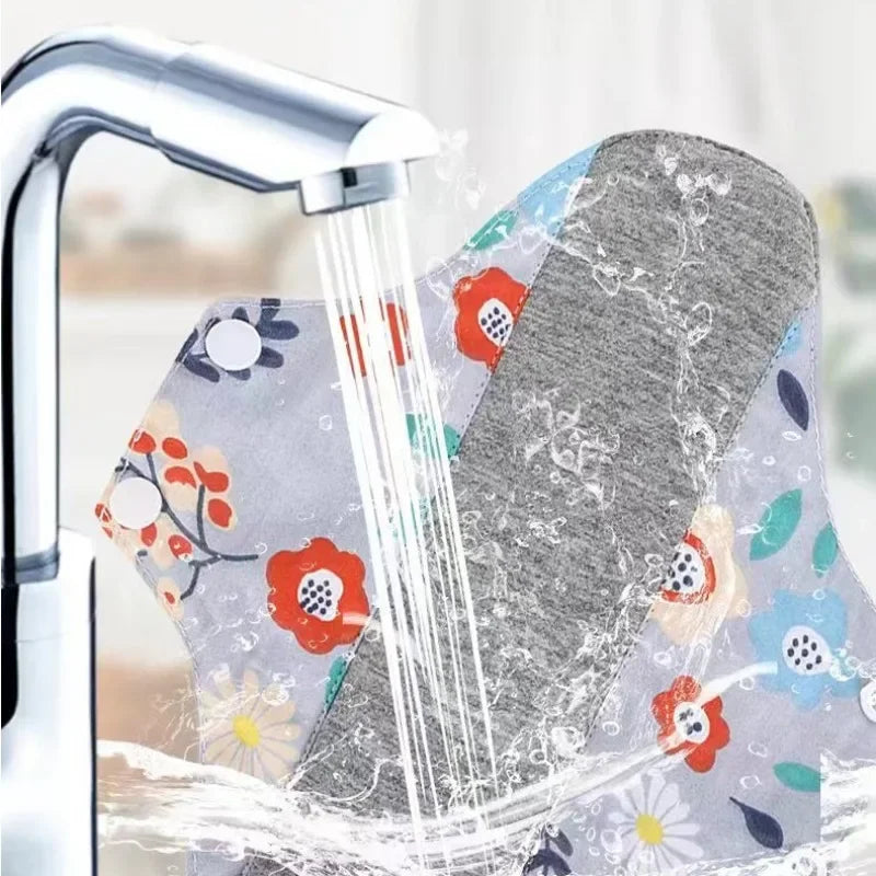 Graphene Cotton Antibacterial Pad, Pure Cotton Washable Sanitary Napkin, Leak Proof and Urine Proof Underwear Pad, Reusable