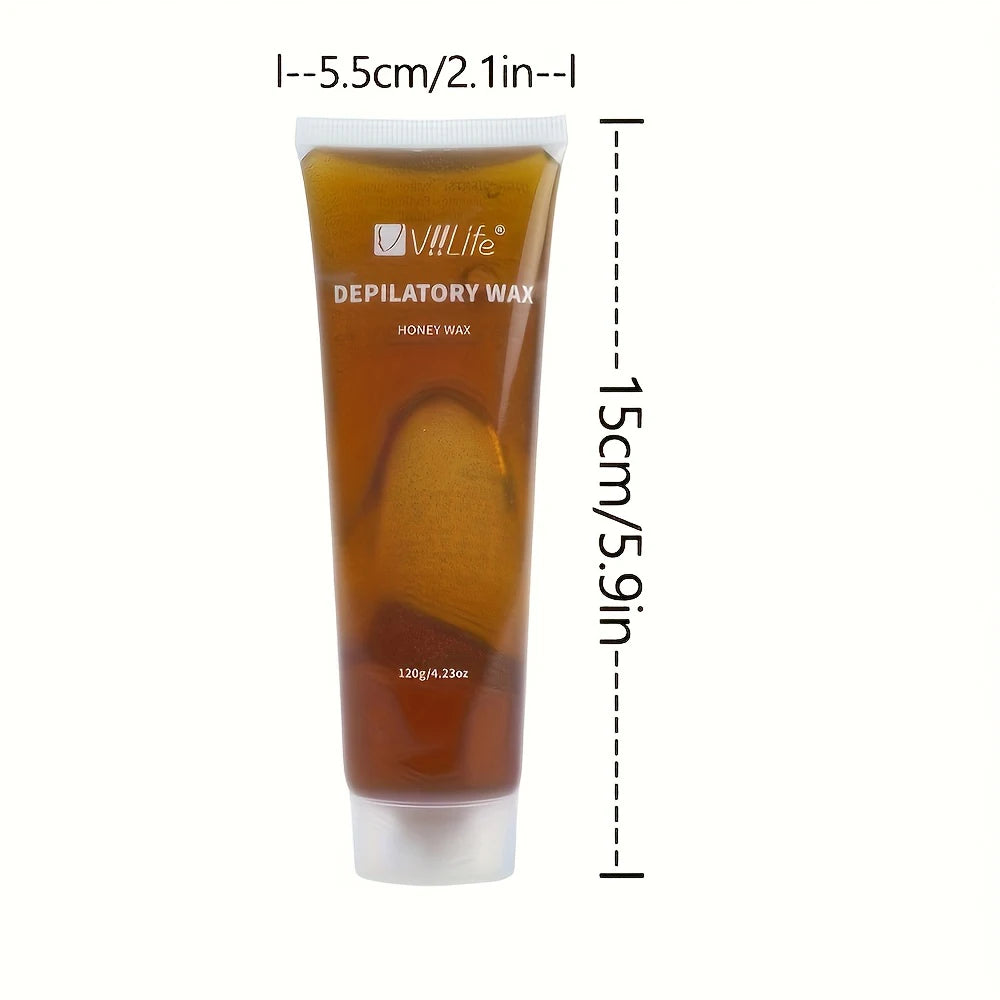 Viilife 120g Natural Sugar Wax – Gentle Adhesion for Painless Hair Removal, Suitable for All Skin Types, Full Body Use