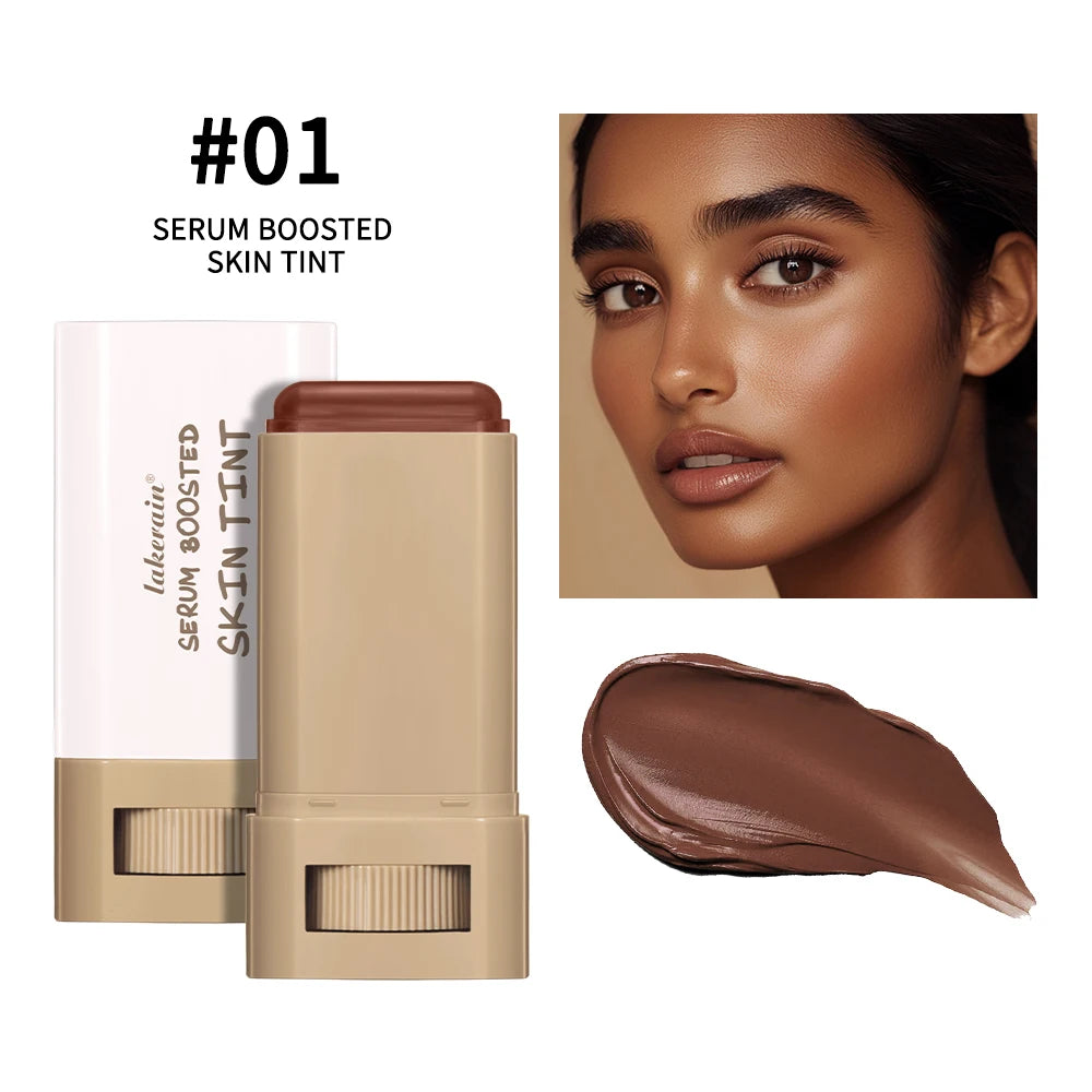 Lakerain Solid Tinted Moisturizing SerumB, Weightless, Breathable, Second-Skin Feel, Beauty Balm Serum Boosted Skin Tint Makeup