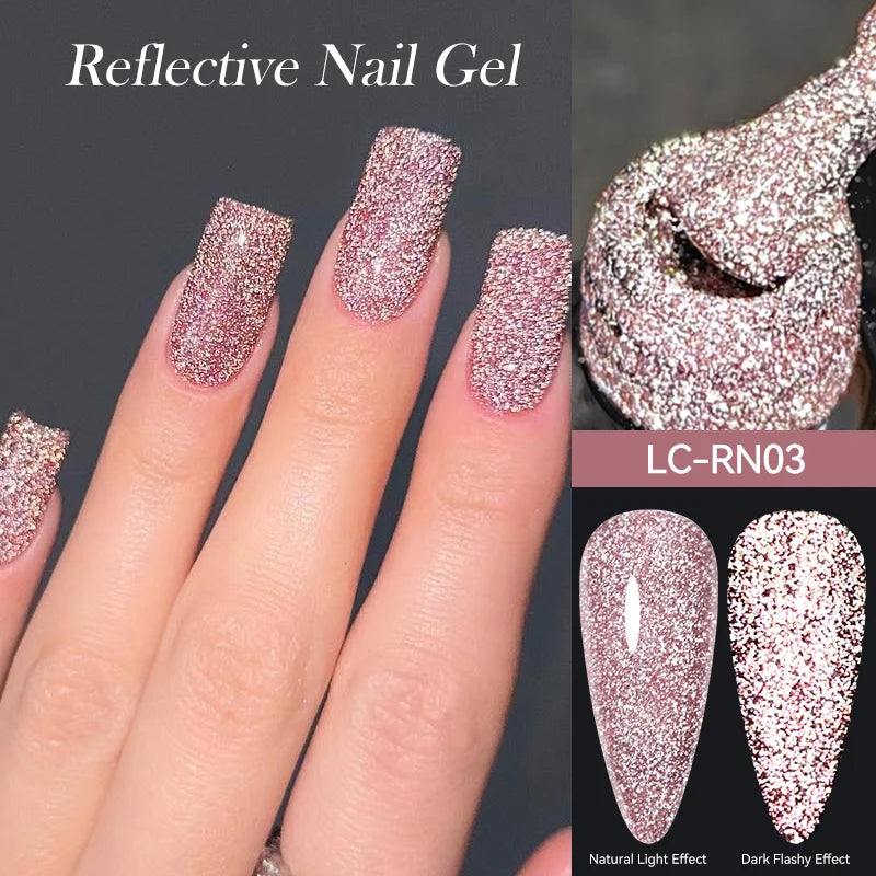 LILYCUTE 7ml 9D Black Crystal Cat Magnetic Gel Nail Polish Laser Silver Glitter Semi Permanent Manicure For Nail Art Gel Varnish