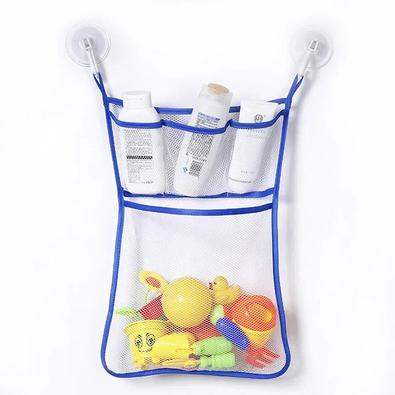 New Cute Animal Bath Toys Kids Baby Tidy Storage Suction Bathroom Bathtub Doll Hanging Bag Basket Mesh Storage Bag Water Toys